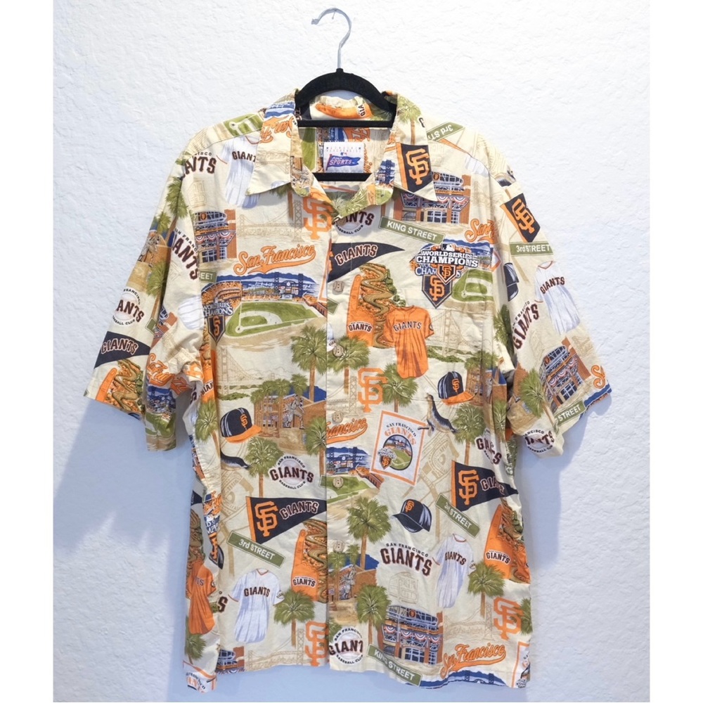San Francisco Giants MLB Reyn Spooner World Series Hawaiian Button Up Size XXL